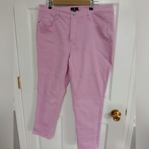 J Jason Wu Petite Colored Denim Straight Leg Cropped Jeans Plus Sized 16